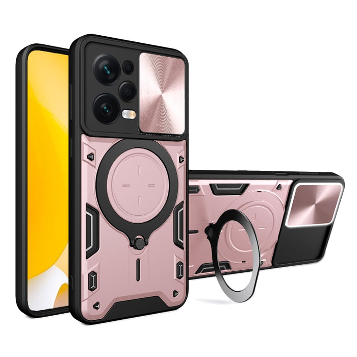Estuche para teléfono con soporte magnético Camshield deslizante con textura de CD, For Xiaomi Redmi A3, For Xiaomi Redmi 13C 5G Global, For Xiaomi Redmi Note 13 5G, For Xiaomi Redmi 13C 4G, For Xiaomi Redmi Note 13 Pro 5G                              ...