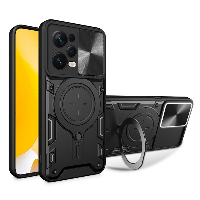 Estuche para teléfono con soporte magnético Camshield deslizante con textura de CD, For Xiaomi Redmi A3, For Xiaomi Redmi 13C 5G Global, For Xiaomi Redmi Note 13 5G, For Xiaomi Redmi 13C 4G, For Xiaomi Redmi Note 13 Pro 5G                              ...