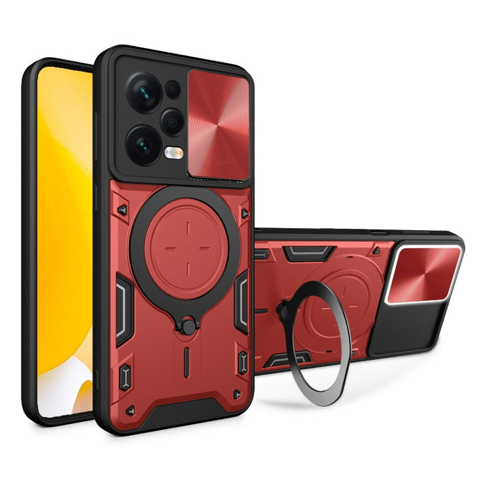 Estuche para teléfono con soporte magnético Camshield deslizante con textura de CD, For Xiaomi Redmi A3, For Xiaomi Redmi 13C 5G Global, For Xiaomi Redmi Note 13 5G, For Xiaomi Redmi 13C 4G, For Xiaomi Redmi Note 13 Pro 5G                              ...