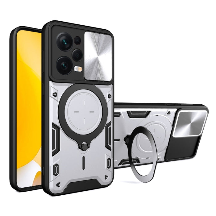 Estuche para teléfono con soporte magnético Camshield deslizante con textura de CD, For Xiaomi Redmi A3, For Xiaomi Redmi 13C 5G Global, For Xiaomi Redmi Note 13 5G, For Xiaomi Redmi 13C 4G, For Xiaomi Redmi Note 13 Pro 5G                              ...