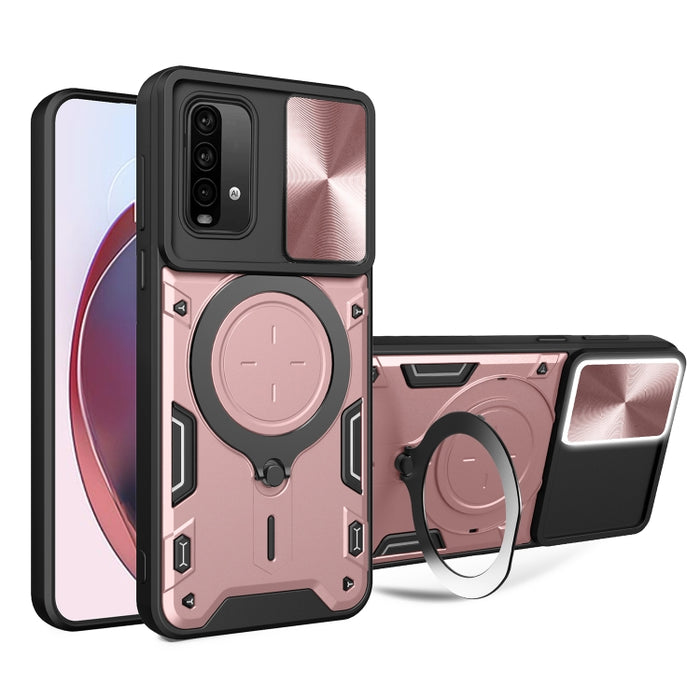 Estuche para teléfono con soporte magnético Camshield deslizante con textura de CD, For Xiaomi Poco M5 5G, For Xiaomi Redmi A1 4G, For Xiaomi Redmi Note 11 Global, For Xiaomi Redmi K40S / Poco F4, For Xiaomi Poco M4 Pro 4G, For Xiaomi Poco X4 Pro 5G   ...