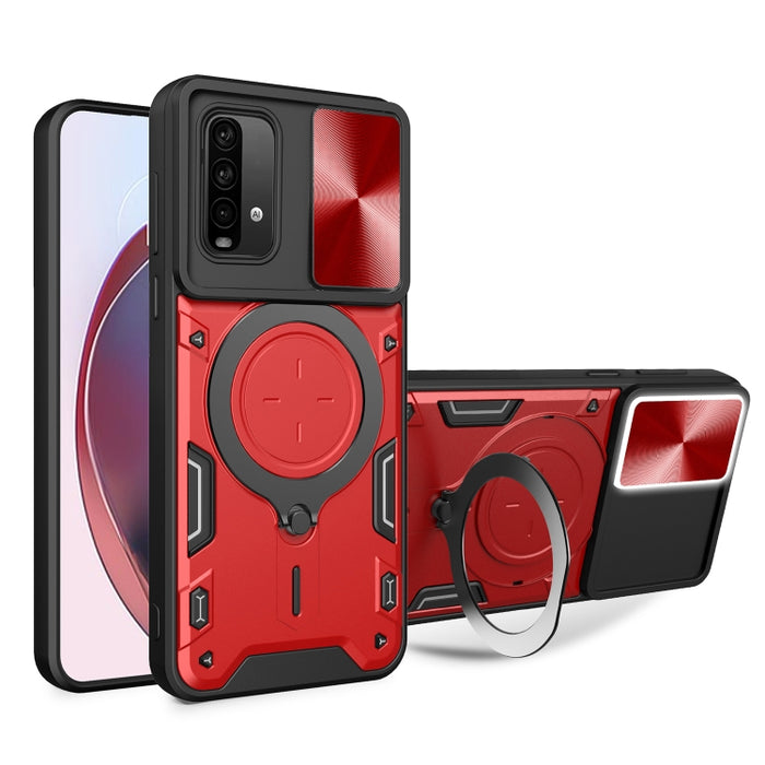 Estuche para teléfono con soporte magnético Camshield deslizante con textura de CD, For Xiaomi Poco M5 5G, For Xiaomi Redmi A1 4G, For Xiaomi Redmi Note 11 Global, For Xiaomi Redmi K40S / Poco F4, For Xiaomi Poco M4 Pro 4G, For Xiaomi Poco X4 Pro 5G   ...