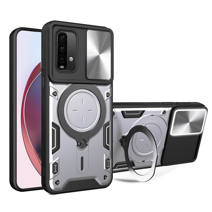 Estuche para teléfono con soporte magnético Camshield deslizante con textura de CD, For Xiaomi Poco M5 5G, For Xiaomi Redmi A1 4G, For Xiaomi Redmi Note 11 Global, For Xiaomi Redmi K40S / Poco F4, For Xiaomi Poco M4 Pro 4G, For Xiaomi Poco X4 Pro 5G   ...