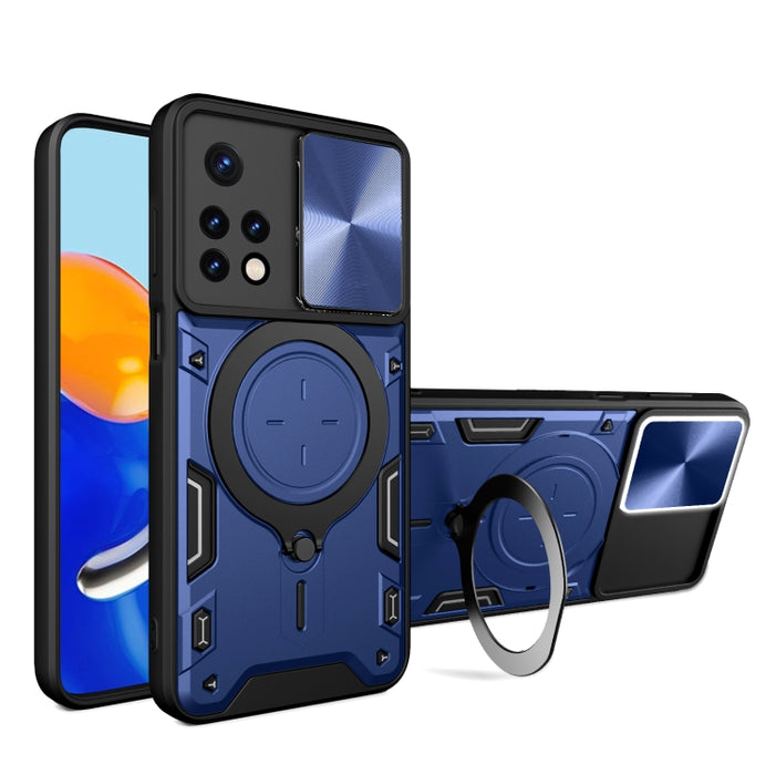 Estuche para teléfono con soporte magnético Camshield deslizante con textura de CD, For Xiaomi Poco M5 5G, For Xiaomi Redmi A1 4G, For Xiaomi Redmi Note 11 Global, For Xiaomi Redmi K40S / Poco F4, For Xiaomi Poco M4 Pro 4G, For Xiaomi Poco X4 Pro 5G   ...
