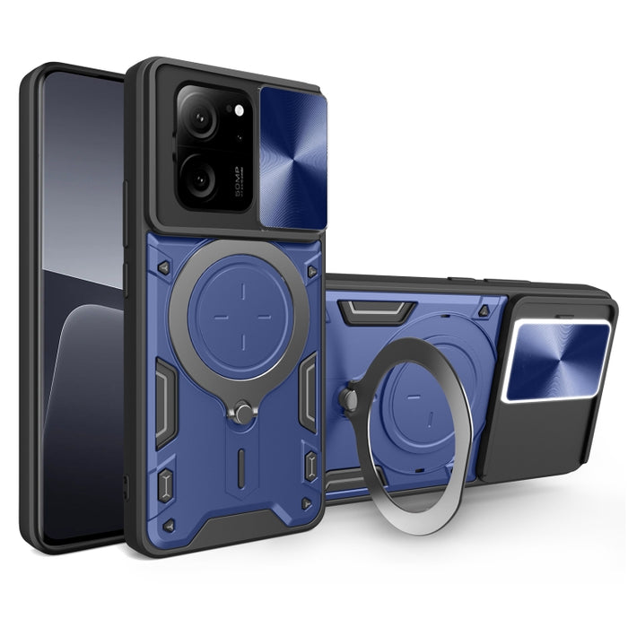 Estuche para teléfono con soporte magnético Camshield deslizante con textura de CD, For Xiaomi Redmi A3, For Xiaomi Redmi 13C 5G Global, For Xiaomi Redmi Note 13 5G, For Xiaomi Redmi 13C 4G, For Xiaomi Redmi Note 13 Pro 5G                              ...