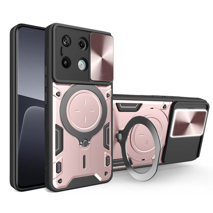 Estuche para teléfono con soporte magnético Camshield deslizante con textura de CD, For Xiaomi Redmi A3, For Xiaomi Redmi 13C 5G Global, For Xiaomi Redmi Note 13 5G, For Xiaomi Redmi 13C 4G, For Xiaomi Redmi Note 13 Pro 5G                              ...