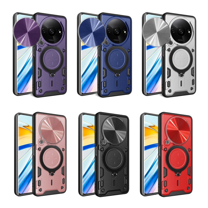 Estuche para teléfono con soporte magnético Camshield deslizante con textura de CD, For Xiaomi Redmi A3, For Xiaomi Redmi 13C 5G Global, For Xiaomi Redmi Note 13 5G, For Xiaomi Redmi 13C 4G, For Xiaomi Redmi Note 13 Pro 5G                              ...