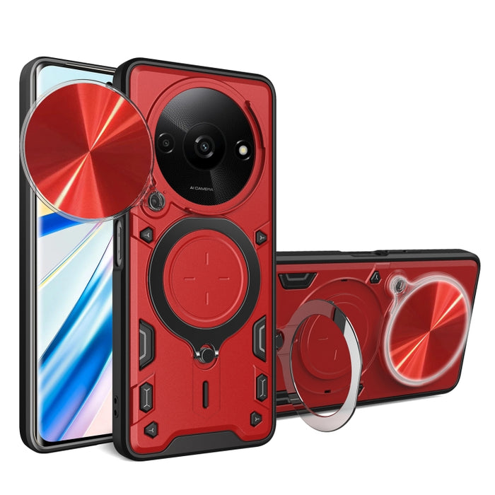 Estuche para teléfono con soporte magnético Camshield deslizante con textura de CD, For Xiaomi Redmi A3, For Xiaomi Redmi 13C 5G Global, For Xiaomi Redmi Note 13 5G, For Xiaomi Redmi 13C 4G, For Xiaomi Redmi Note 13 Pro 5G                              ...