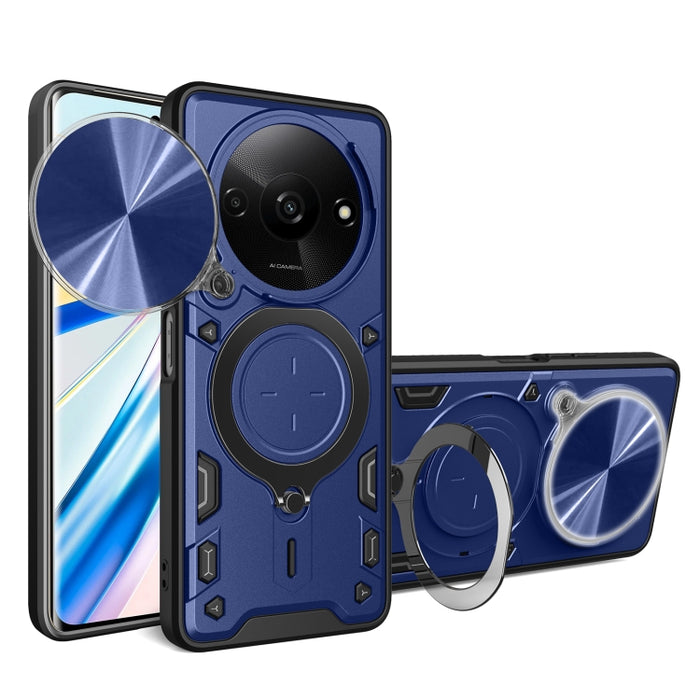Estuche para teléfono con soporte magnético Camshield deslizante con textura de CD, For Xiaomi Redmi A3, For Xiaomi Redmi 13C 5G Global, For Xiaomi Redmi Note 13 5G, For Xiaomi Redmi 13C 4G, For Xiaomi Redmi Note 13 Pro 5G                              ...
