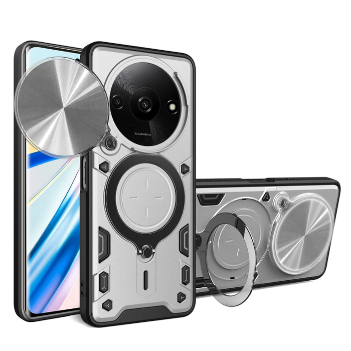 Estuche para teléfono con soporte magnético Camshield deslizante con textura de CD, For Xiaomi Redmi A3, For Xiaomi Redmi 13C 5G Global, For Xiaomi Redmi Note 13 5G, For Xiaomi Redmi 13C 4G, For Xiaomi Redmi Note 13 Pro 5G                              ...