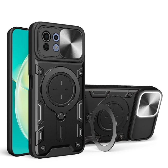 Estuche para teléfono con soporte magnético Camshield deslizante con textura de CD, For Xiaomi Poco M5 5G, For Xiaomi Redmi A1 4G, For Xiaomi Redmi Note 11 Global, For Xiaomi Redmi K40S / Poco F4, For Xiaomi Poco M4 Pro 4G, For Xiaomi Poco X4 Pro 5G   ...