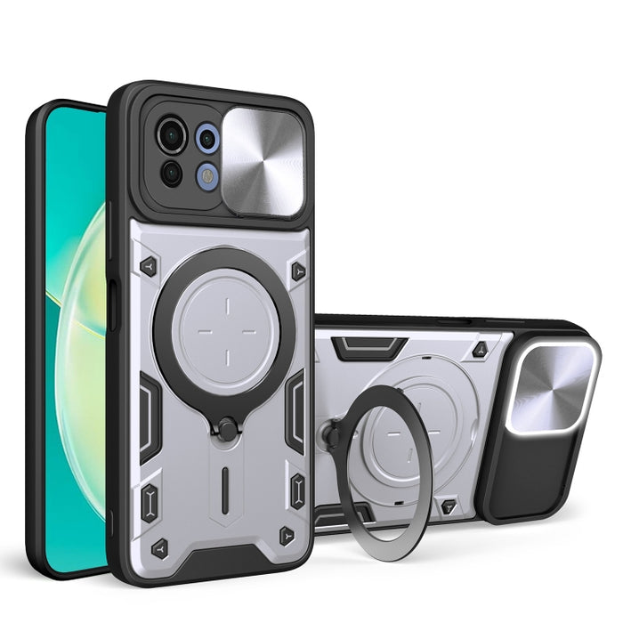 Estuche para teléfono con soporte magnético Camshield deslizante con textura de CD, For Xiaomi Poco M5 5G, For Xiaomi Redmi A1 4G, For Xiaomi Redmi Note 11 Global, For Xiaomi Redmi K40S / Poco F4, For Xiaomi Poco M4 Pro 4G, For Xiaomi Poco X4 Pro 5G   ...