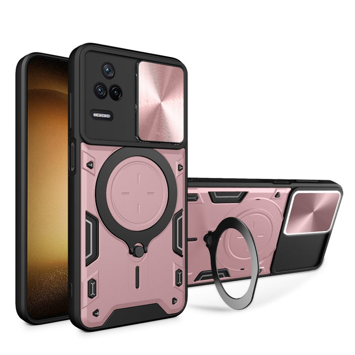 Estuche para teléfono con soporte magnético Camshield deslizante con textura de CD, For Xiaomi Poco M5 5G, For Xiaomi Redmi A1 4G, For Xiaomi Redmi Note 11 Global, For Xiaomi Redmi K40S / Poco F4, For Xiaomi Poco M4 Pro 4G, For Xiaomi Poco X4 Pro 5G   ...