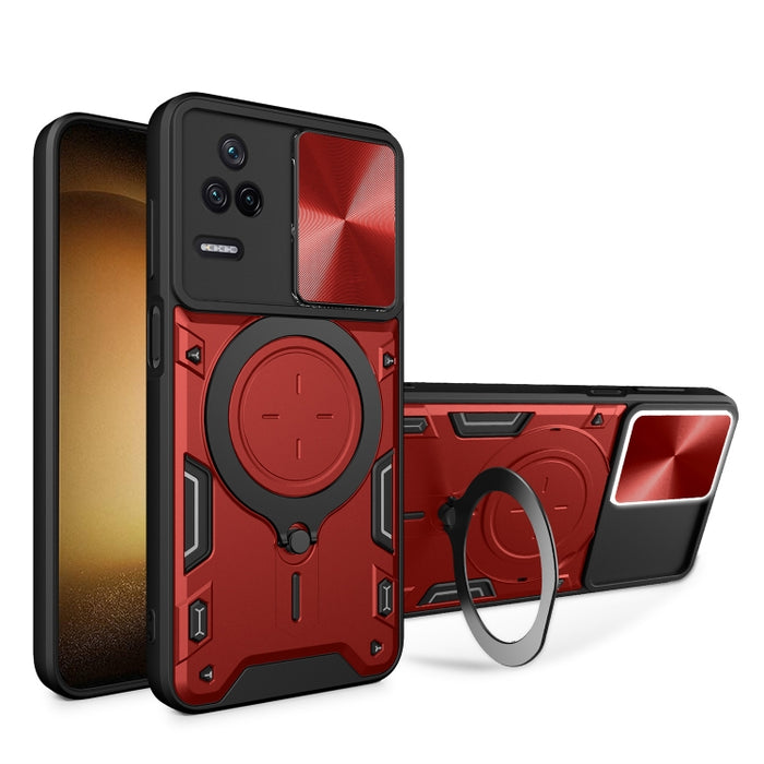 Estuche para teléfono con soporte magnético Camshield deslizante con textura de CD, For Xiaomi Poco M5 5G, For Xiaomi Redmi A1 4G, For Xiaomi Redmi Note 11 Global, For Xiaomi Redmi K40S / Poco F4, For Xiaomi Poco M4 Pro 4G, For Xiaomi Poco X4 Pro 5G   ...
