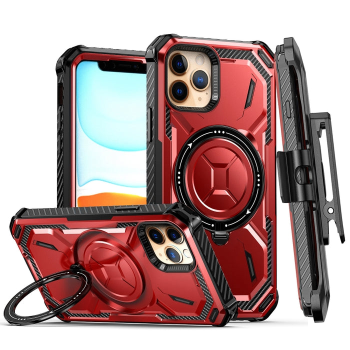 Estuche para teléfono con soporte magnético MagSafe de la serie Armor con clip trasero