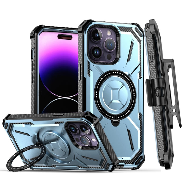Estuche para teléfono con soporte magnético MagSafe de la serie Armor con clip trasero
