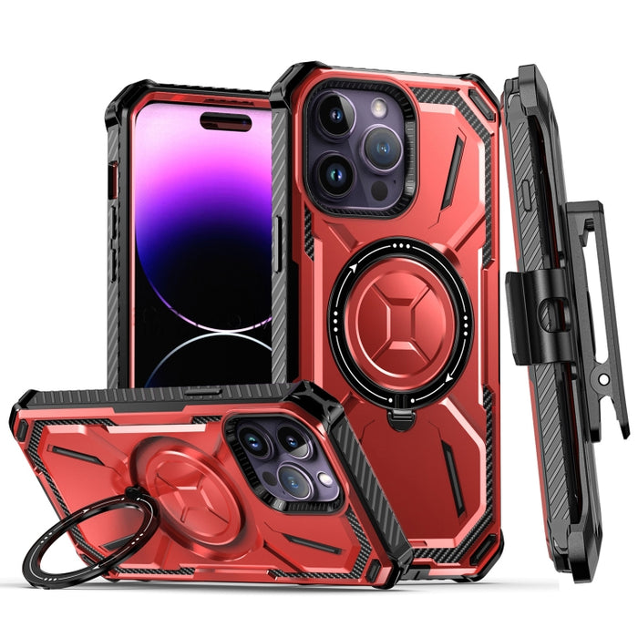 Estuche para teléfono con soporte magnético MagSafe de la serie Armor con clip trasero
