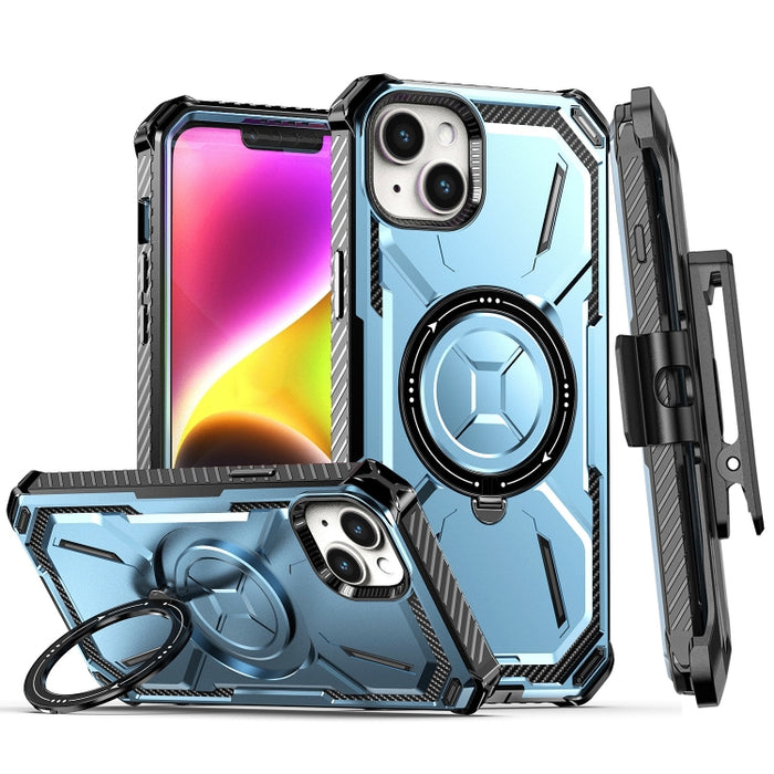 Estuche para teléfono con soporte magnético MagSafe de la serie Armor con clip trasero