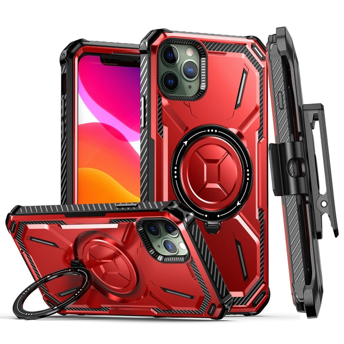 Estuche para teléfono con soporte magnético MagSafe de la serie Armor con clip trasero