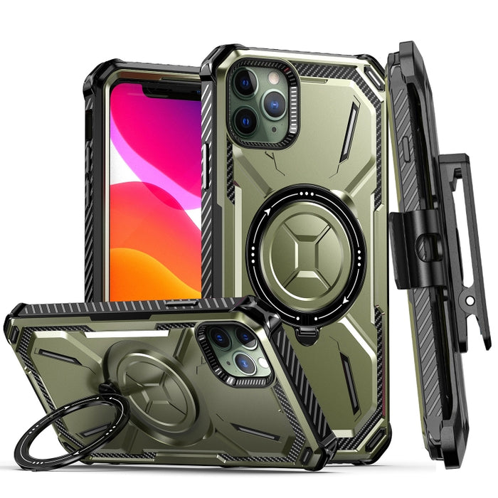 Estuche para teléfono con soporte magnético MagSafe de la serie Armor con clip trasero