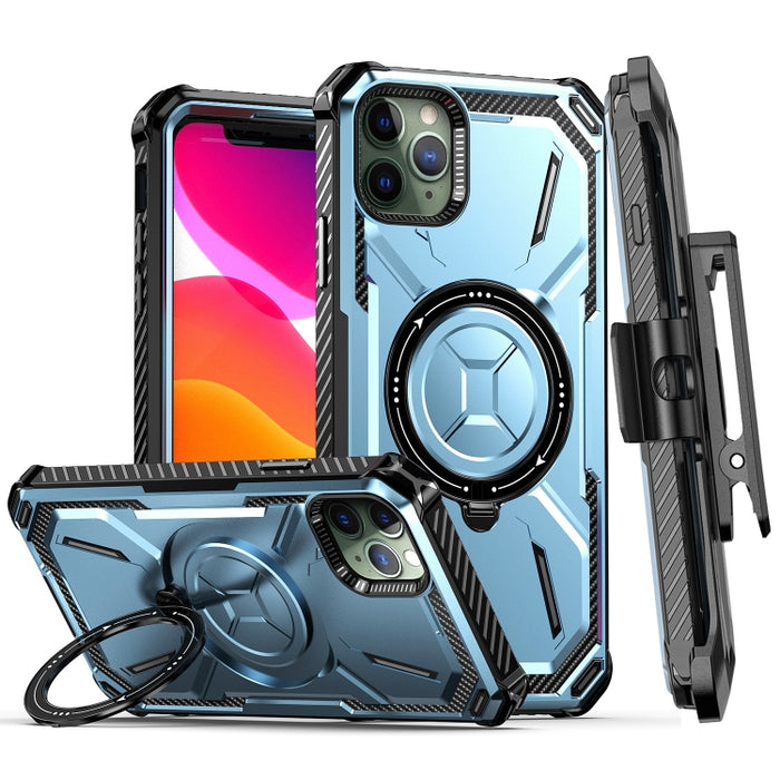 Estuche para teléfono con soporte magnético MagSafe de la serie Armor con clip trasero