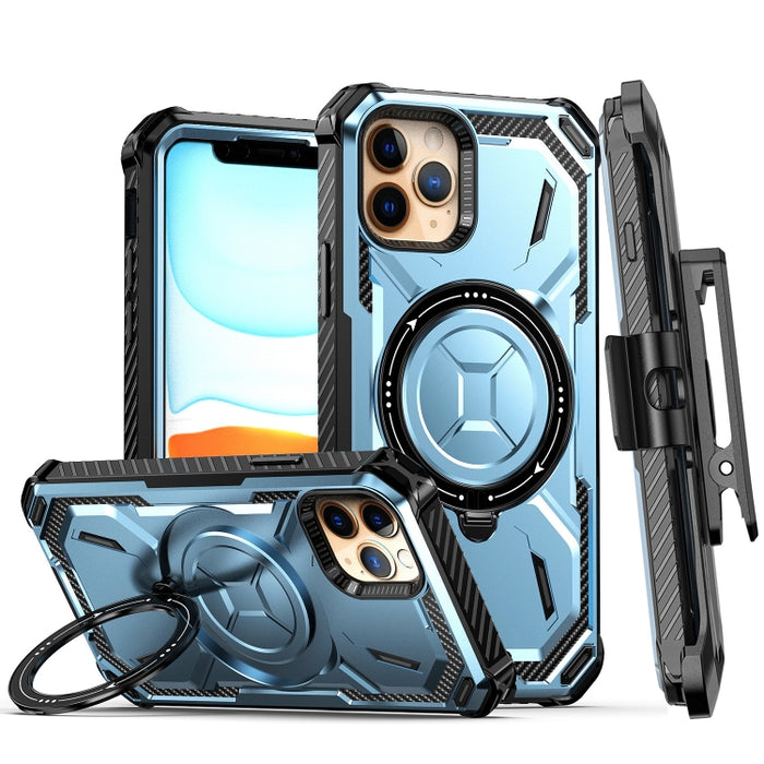 Estuche para teléfono con soporte magnético MagSafe de la serie Armor con clip trasero
