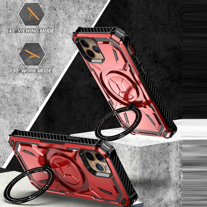 Estuche para teléfono con soporte magnético MagSafe de la serie Armor con clip trasero