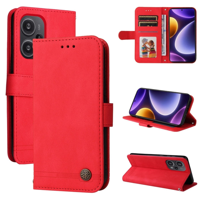 Skin Feel Life Tree Funda de piel para teléfono con botón de metal, For Xiaomi Poco F6, For Xiaomi Redmi A3, For Xiaomi Redmi Note13 Pro 4G Global/Poco M6 Pro 4G, For Xiaomi Redmi Note13 4G, For Xiaomi Redmi K70E, For Xiaomi 14 Ultra, For Xiaomi 14 Pro...