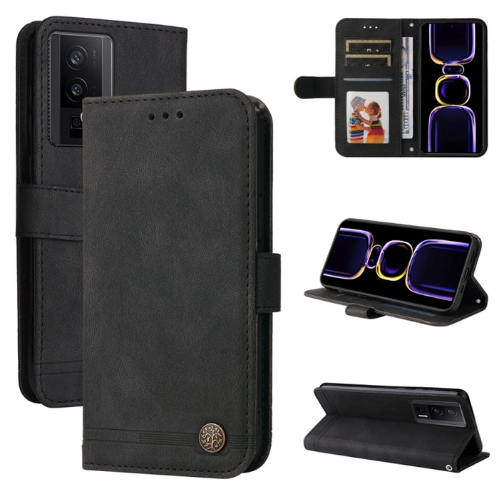 Skin Feel Life Tree Funda de piel para teléfono con botón de metal, For Xiaomi Poco F6, For Xiaomi Redmi A3, For Xiaomi Redmi Note13 Pro 4G Global/Poco M6 Pro 4G, For Xiaomi Redmi Note13 4G, For Xiaomi Redmi K70E, For Xiaomi 14 Ultra, For Xiaomi 14 Pro...