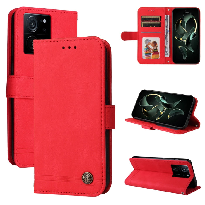 Skin Feel Life Tree Funda de piel para teléfono con botón de metal, For Xiaomi Poco F6, For Xiaomi Redmi A3, For Xiaomi Redmi Note13 Pro 4G Global/Poco M6 Pro 4G, For Xiaomi Redmi Note13 4G, For Xiaomi Redmi K70E, For Xiaomi 14 Ultra, For Xiaomi 14 Pro...