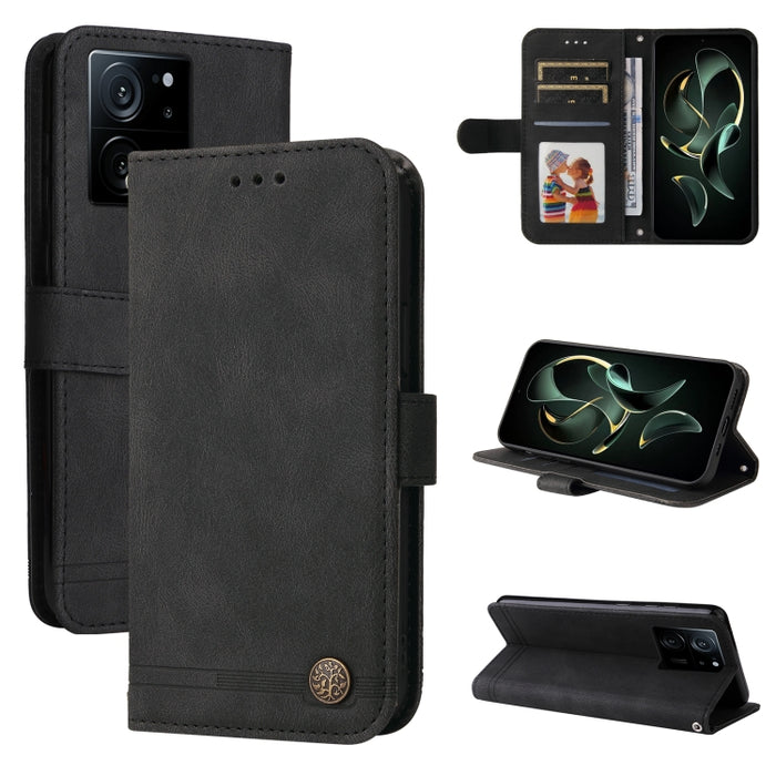Skin Feel Life Tree Funda de piel para teléfono con botón de metal, For Xiaomi Poco F6, For Xiaomi Redmi A3, For Xiaomi Redmi Note13 Pro 4G Global/Poco M6 Pro 4G, For Xiaomi Redmi Note13 4G, For Xiaomi Redmi K70E, For Xiaomi 14 Ultra, For Xiaomi 14 Pro...