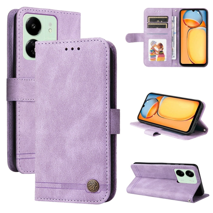 Skin Feel Life Tree Funda de piel para teléfono con botón de metal, For Xiaomi Poco F6, For Xiaomi Redmi A3, For Xiaomi Redmi Note13 Pro 4G Global/Poco M6 Pro 4G, For Xiaomi Redmi Note13 4G, For Xiaomi Redmi K70E, For Xiaomi 14 Ultra, For Xiaomi 14 Pro...