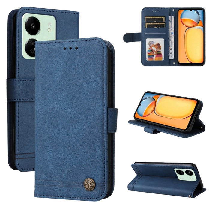 Skin Feel Life Tree Funda de piel para teléfono con botón de metal, For Xiaomi Poco F6, For Xiaomi Redmi A3, For Xiaomi Redmi Note13 Pro 4G Global/Poco M6 Pro 4G, For Xiaomi Redmi Note13 4G, For Xiaomi Redmi K70E, For Xiaomi 14 Ultra, For Xiaomi 14 Pro...