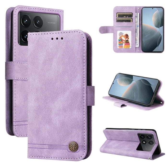 Skin Feel Life Tree Funda de piel para teléfono con botón de metal, For Xiaomi Poco F6, For Xiaomi Redmi A3, For Xiaomi Redmi Note13 Pro 4G Global/Poco M6 Pro 4G, For Xiaomi Redmi Note13 4G, For Xiaomi Redmi K70E, For Xiaomi 14 Ultra, For Xiaomi 14 Pro...