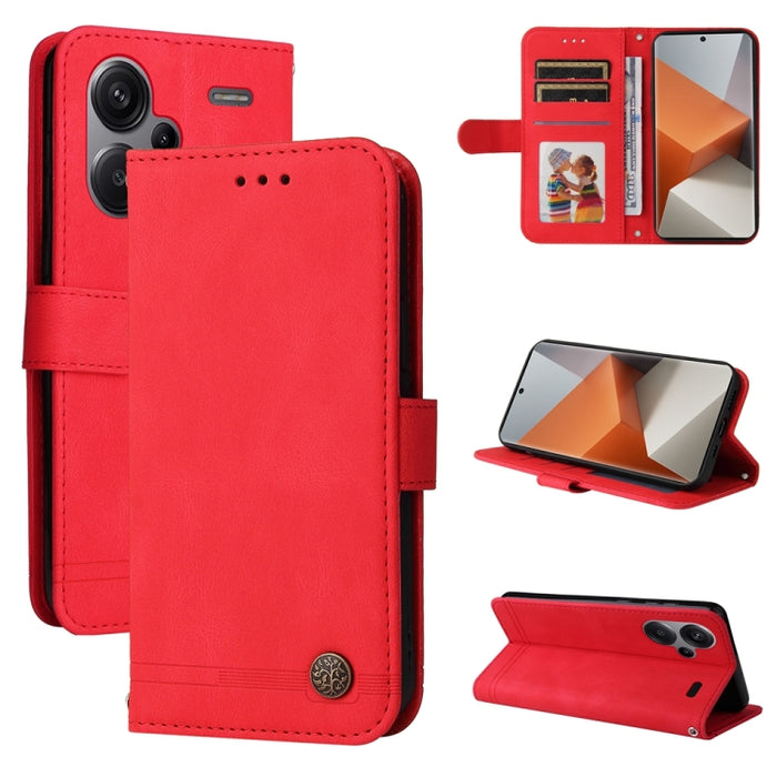 Skin Feel Life Tree Funda de piel para teléfono con botón de metal, For Xiaomi Poco F6, For Xiaomi Redmi A3, For Xiaomi Redmi Note13 Pro 4G Global/Poco M6 Pro 4G, For Xiaomi Redmi Note13 4G, For Xiaomi Redmi K70E, For Xiaomi 14 Ultra, For Xiaomi 14 Pro...