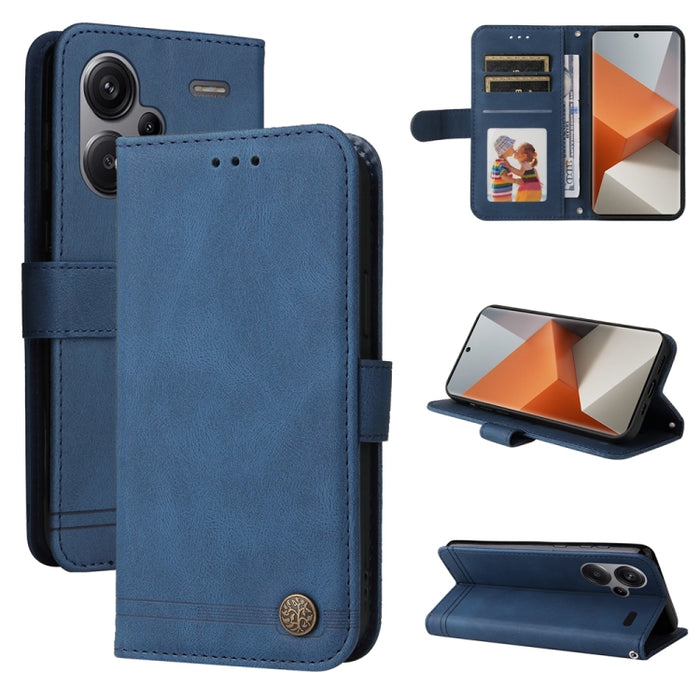 Skin Feel Life Tree Funda de piel para teléfono con botón de metal, For Xiaomi Poco F6, For Xiaomi Redmi A3, For Xiaomi Redmi Note13 Pro 4G Global/Poco M6 Pro 4G, For Xiaomi Redmi Note13 4G, For Xiaomi Redmi K70E, For Xiaomi 14 Ultra, For Xiaomi 14 Pro...