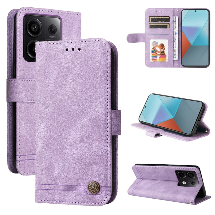 Skin Feel Life Tree Funda de piel para teléfono con botón de metal, For Xiaomi Poco F6, For Xiaomi Redmi A3, For Xiaomi Redmi Note13 Pro 4G Global/Poco M6 Pro 4G, For Xiaomi Redmi Note13 4G, For Xiaomi Redmi K70E, For Xiaomi 14 Ultra, For Xiaomi 14 Pro...