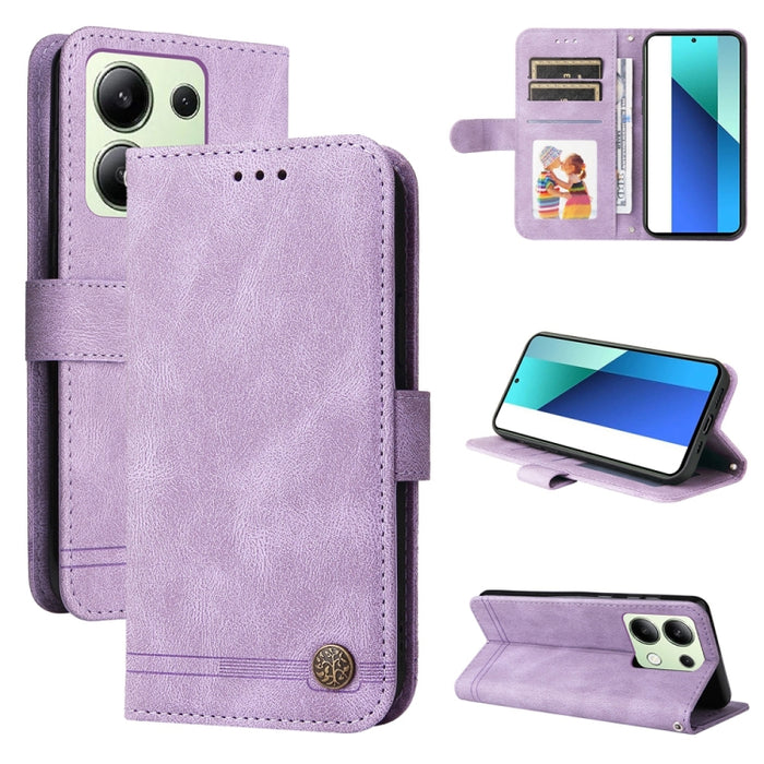 Skin Feel Life Tree Funda de piel para teléfono con botón de metal, For Xiaomi Poco F6, For Xiaomi Redmi A3, For Xiaomi Redmi Note13 Pro 4G Global/Poco M6 Pro 4G, For Xiaomi Redmi Note13 4G, For Xiaomi Redmi K70E, For Xiaomi 14 Ultra, For Xiaomi 14 Pro...