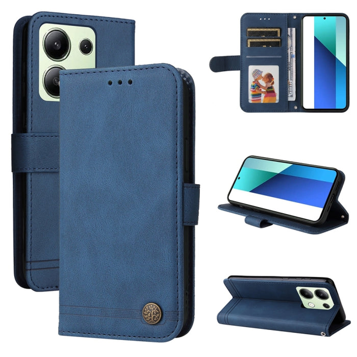 Skin Feel Life Tree Funda de piel para teléfono con botón de metal, For Xiaomi Poco F6, For Xiaomi Redmi A3, For Xiaomi Redmi Note13 Pro 4G Global/Poco M6 Pro 4G, For Xiaomi Redmi Note13 4G, For Xiaomi Redmi K70E, For Xiaomi 14 Ultra, For Xiaomi 14 Pro...
