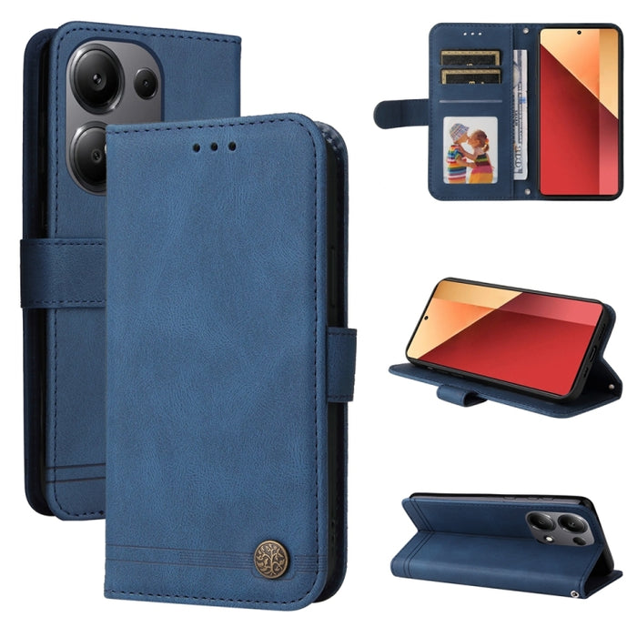 Skin Feel Life Tree Funda de piel para teléfono con botón de metal, For Xiaomi Poco F6, For Xiaomi Redmi A3, For Xiaomi Redmi Note13 Pro 4G Global/Poco M6 Pro 4G, For Xiaomi Redmi Note13 4G, For Xiaomi Redmi K70E, For Xiaomi 14 Ultra, For Xiaomi 14 Pro...