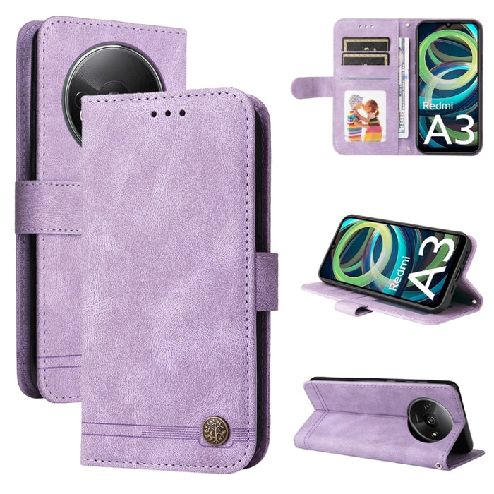 Skin Feel Life Tree Funda de piel para teléfono con botón de metal, For Xiaomi Poco F6, For Xiaomi Redmi A3, For Xiaomi Redmi Note13 Pro 4G Global/Poco M6 Pro 4G, For Xiaomi Redmi Note13 4G, For Xiaomi Redmi K70E, For Xiaomi 14 Ultra, For Xiaomi 14 Pro...