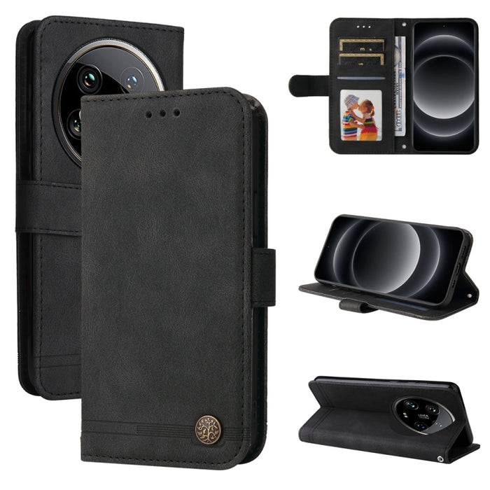 Skin Feel Life Tree Funda de piel para teléfono con botón de metal, For Xiaomi Poco F6, For Xiaomi Redmi A3, For Xiaomi Redmi Note13 Pro 4G Global/Poco M6 Pro 4G, For Xiaomi Redmi Note13 4G, For Xiaomi Redmi K70E, For Xiaomi 14 Ultra, For Xiaomi 14 Pro...