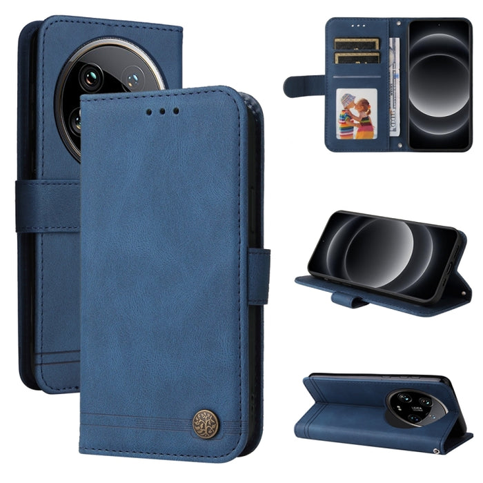 Skin Feel Life Tree Funda de piel para teléfono con botón de metal, For Xiaomi Poco F6, For Xiaomi Redmi A3, For Xiaomi Redmi Note13 Pro 4G Global/Poco M6 Pro 4G, For Xiaomi Redmi Note13 4G, For Xiaomi Redmi K70E, For Xiaomi 14 Ultra, For Xiaomi 14 Pro...