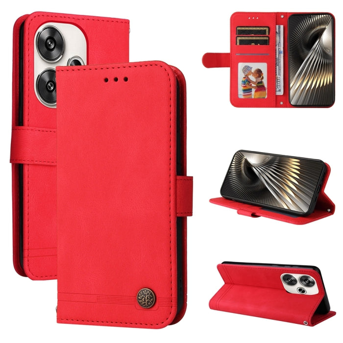 Skin Feel Life Tree Funda de piel para teléfono con botón de metal, For Xiaomi Poco F6, For Xiaomi Redmi A3, For Xiaomi Redmi Note13 Pro 4G Global/Poco M6 Pro 4G, For Xiaomi Redmi Note13 4G, For Xiaomi Redmi K70E, For Xiaomi 14 Ultra, For Xiaomi 14 Pro...