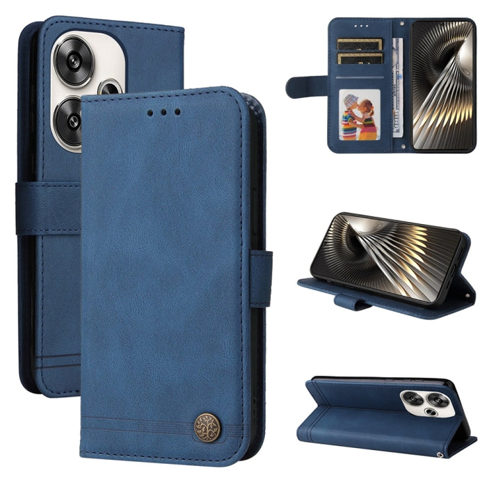 Skin Feel Life Tree Funda de piel para teléfono con botón de metal, For Xiaomi Poco F6, For Xiaomi Redmi A3, For Xiaomi Redmi Note13 Pro 4G Global/Poco M6 Pro 4G, For Xiaomi Redmi Note13 4G, For Xiaomi Redmi K70E, For Xiaomi 14 Ultra, For Xiaomi 14 Pro...