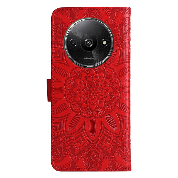 Estuche para teléfono de cuero con estampado de girasol en relieve, For Xiaomi Redmi A3, For Xiaomi Redmi Note13 Pro 4G Global/Poco M6 Pro 4G, For Xiaomi Redmi Note13 4G, For Xiaomi Redmi K70E, For Xiaomi 14 Ultra, For Xiaomi 14 Pro, For Xiaomi 14     ...