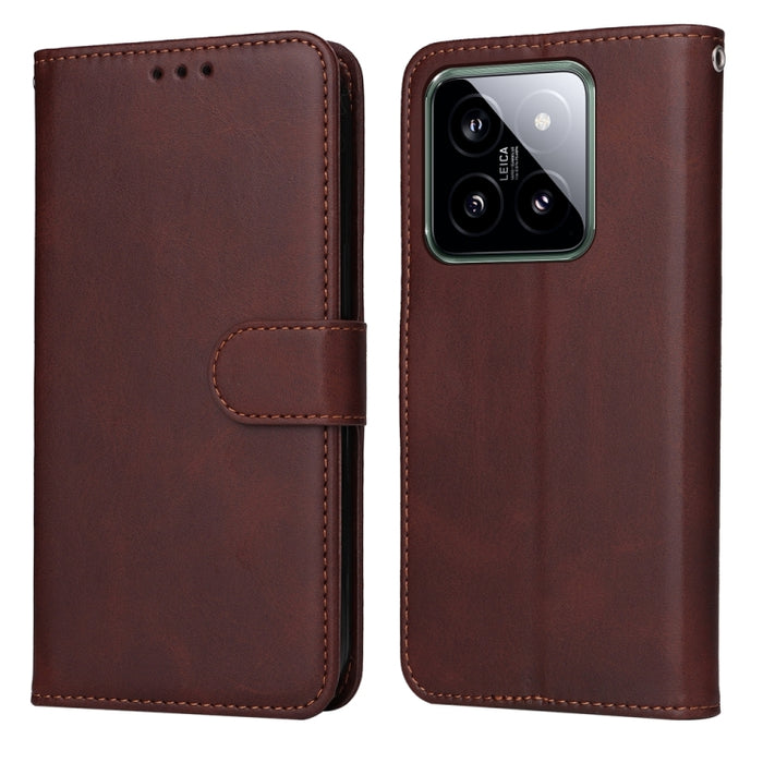 Estuche clásico para teléfono con tapa de cuero con textura de becerro, For Xiaomi Poco F6, For Xiaomi Redmi A3, For Xiaomi Redmi Note13 Pro 4G Global/Poco M6 Pro 4G, For Xiaomi Redmi Note13 4G, For Xiaomi Redmi K70E, For Xiaomi 14 Ultra               ...