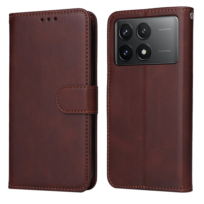 Estuche clásico para teléfono con tapa de cuero con textura de becerro, For Xiaomi Poco F6, For Xiaomi Redmi A3, For Xiaomi Redmi Note13 Pro 4G Global/Poco M6 Pro 4G, For Xiaomi Redmi Note13 4G, For Xiaomi Redmi K70E, For Xiaomi 14 Ultra               ...