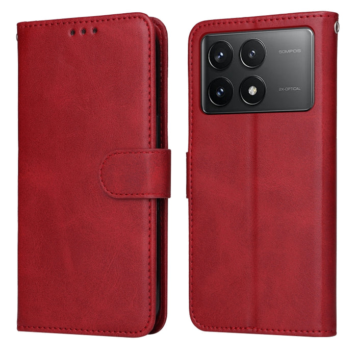 Estuche clásico para teléfono con tapa de cuero con textura de becerro, For Xiaomi Poco F6, For Xiaomi Redmi A3, For Xiaomi Redmi Note13 Pro 4G Global/Poco M6 Pro 4G, For Xiaomi Redmi Note13 4G, For Xiaomi Redmi K70E, For Xiaomi 14 Ultra               ...