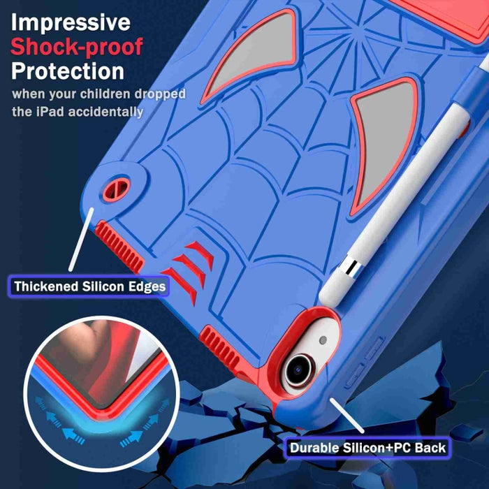 Estuche para tableta de PC híbrido de silicona con textura de araña con correa para el hombro